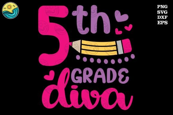 5th Grade Diva SVG, Back to School SVG: A Stylish and Functional Design for Creative Projects