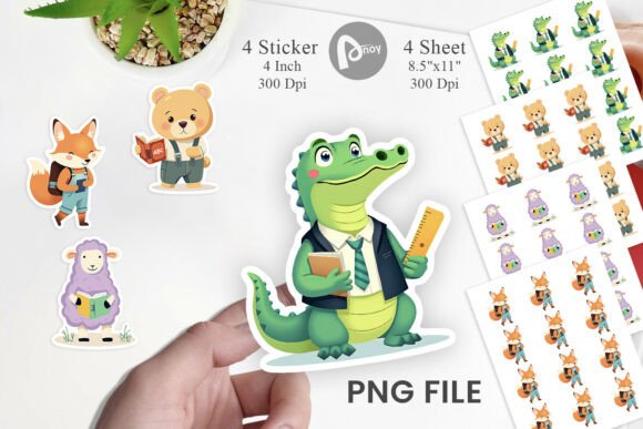 Back to School Animal Sticker: A Versatile Tool for Creative Projects