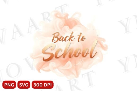 Back to School Gold Brush Foil PNG SVG: A Versatile Asset for Creative Projects