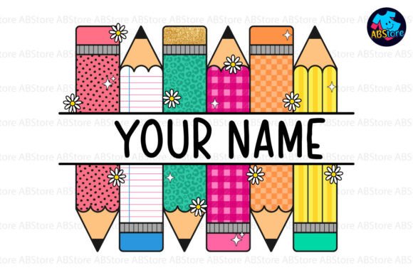 Crayons Name Back to School SVG Files