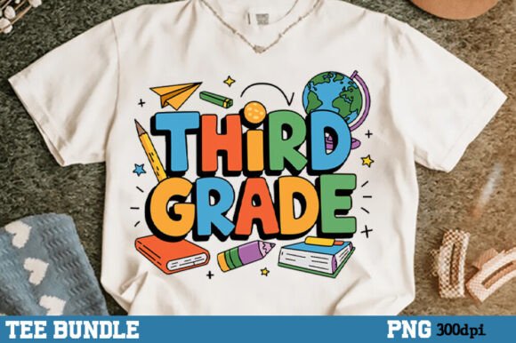 Third Grade Shirt PNG Back to School PNG: A Versatile Design for Creative Projects